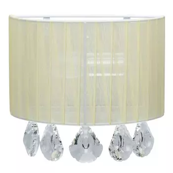 бра MW-LIGHT Жаклин 1х40Вт E14 текстиль бежевый