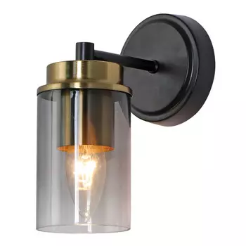 бра SCHAFFNER Milizia Е14 1x40Вт стекло металл чёрный