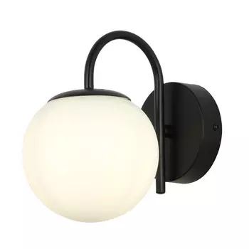 бра настенная SCHAFFNER Ollega Е27 1x40Вт стекло металл чёрный