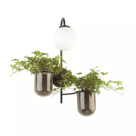 бра ODEON LIGHT Flower 1х40Вт E14 два кашпо металл черный