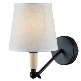 бра RIVOLI Buono 1хЕ14 40Вт металл лён черный античное золото