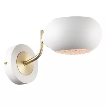 бра RIVOLI Ottavi Е14 1х40Вт металл акрил белый золото