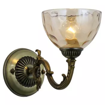 бра SCHAFFNER Calcolo 1xE27 60Вт стекло металл бронза