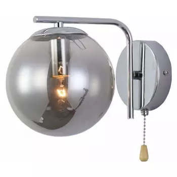 бра SCHAFFNER Fama 1x40Вт E14 стекло металл хром