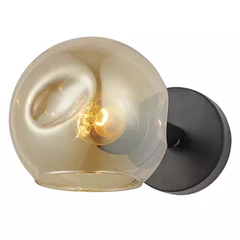 бра SCHAFFNER Libro E27 1x60Вт стекло металл бронза