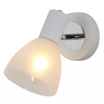 бра SCHAFFNER Magro 1xE14 40Вт стекло металл белый