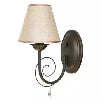 бра СВЕТПРОМ Лен 1х40Вт Е14 ткань кирпичный