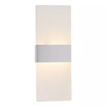 бра светодиодное SCHAFFNER Bueno 8Вт пластик мелалл серебро