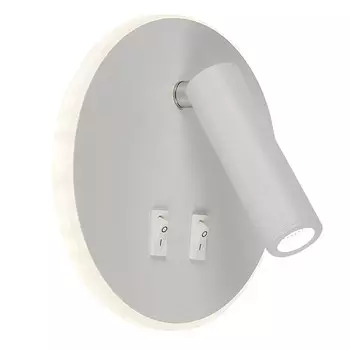 бра светодиодная SCHAFFNER Colpo 8Вт+3Вт пластик металл белый