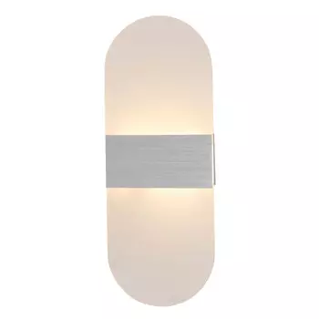 бра светодиодная SCHAFFNER Fiume 8Вт пластик мелалл серебро