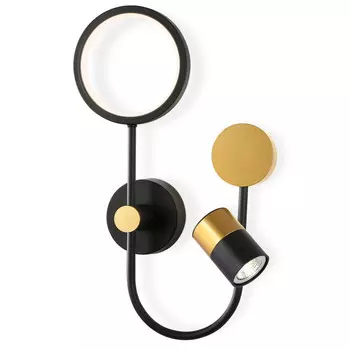 бра светодиодное AMBRELLA Comfort LED 11Вт черный/золото