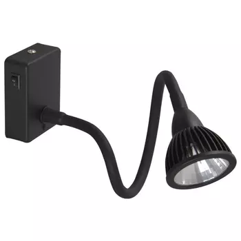 бра светодиодное Cercare 1х7Вт LED 230В алюминий силикон черный