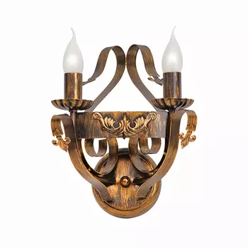 бра VITALUCE Callisto 2x40 Вт E14 металл коричневый