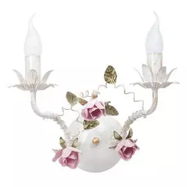 бра VITALUCE Dawn 2x40Вт E14 металл белый