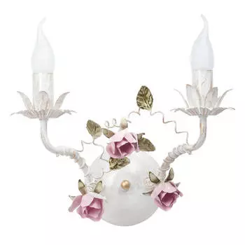 бра VITALUCE Dawn 2x40Вт E14 металл белый