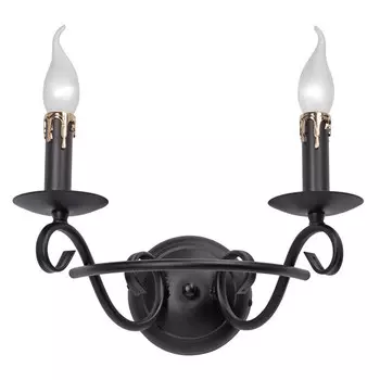 бра VITALUCE Eternity 2x40Вт E14 металл черный