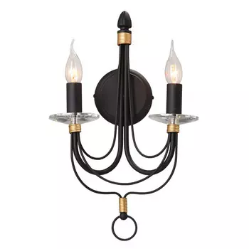 бра VITALUCE Junna E14 2х40Вт черный металл бронза