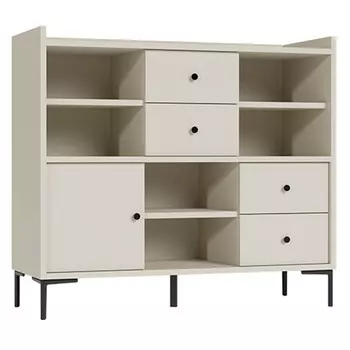 буфет Teravvio 1200х450х1080мм серый шелк ЛДСП