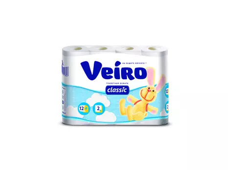 бумага туал. Classic 12 шт./уп. 2-сл б/аром. бел.