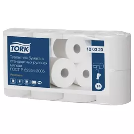 бумага туалетная TORK Т4 2-слойные 184 листа 9,5х12,5см 8шт/уп.