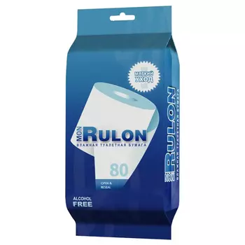 бумага туалетная MONRULON влажная 80шт