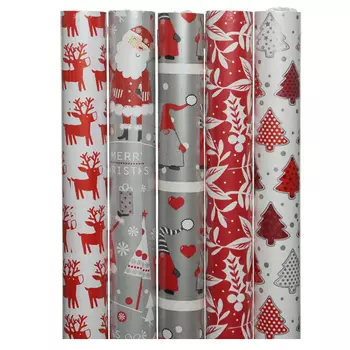 бумага упаковочная 70х200см KAEMINGK Новогодняя-7 в асс-те