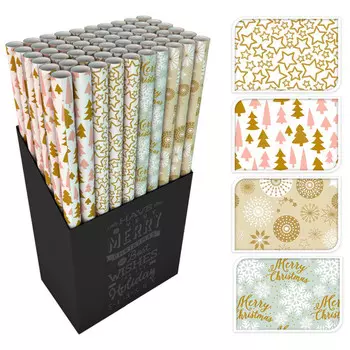 бумага упаковочная 70х200см Новогодний дизайн-3 в асс-те