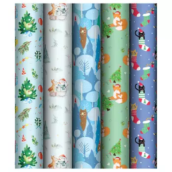 бумага упаковочная MESHU Новогоднее настроение 70х100см в асс-те