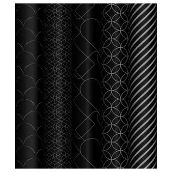 бумага упаковочная MESHU Паттерн Черный 70х100см в асс-те