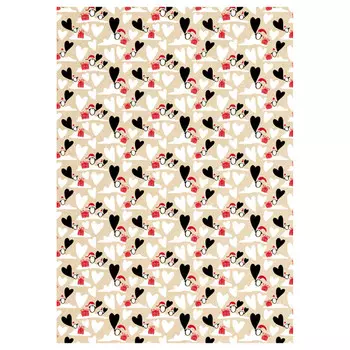 бумага упаковочная MESHU Рождественский пингвин 70х100см