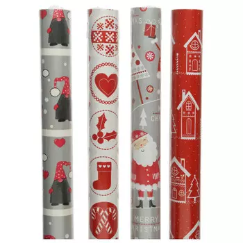 бумага упаковочная Новогодняя тема-1 70х200см в асс-те