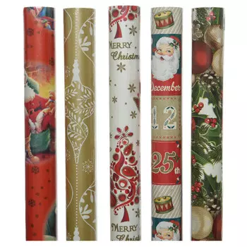 бумага упаковочная Новогодняя тема-5 70х200см в асс-те