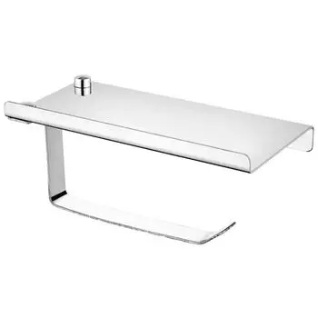 бумагодержатель LEDEME L506 открытый с полкой нержавеющая сталь хром