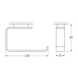 бумагодержатель открытый ARTWELLE Regen хром
