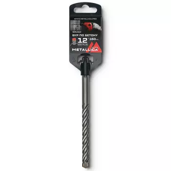 бур по бетону METALLICA Ultra SDS-plus 12х160/100мм X-тип