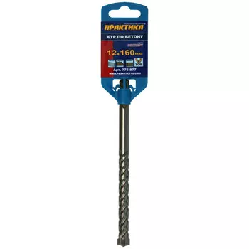 бур по бетону ПРАКТИКА SDS-plus 12х160мм X-тип