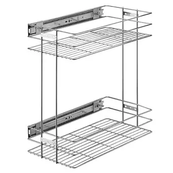 бутылочница Lemaх 300мм с боковым креплением и доводчиком 450х251х470мм хром