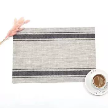 салфетка сервировочная 30х45см серо-черная, арт.PL08