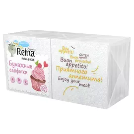 cалфетки REINA Приятного аппетита 1-сл. 12х12см 300шт.