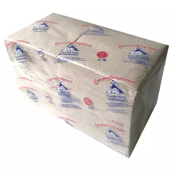 cалфетки СЫКТЫВКАРСКИЕ Крафт 1-слойные 24х24см 400шт