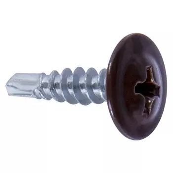 cаморез для тонких пластин с буром 4,2х16мм 35шт коричневый