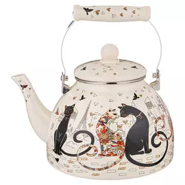 чайник AGNESS Парижские коты 4л эмалированная сталь индукция