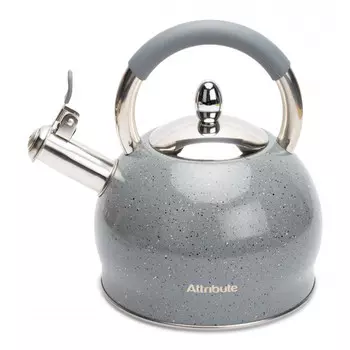 чайник ATTRIBUTE Stone 3л нерж.сталь со свистком индукция