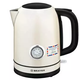 чайник BRAYER BR1005YE 2200Вт 1,7л металл кремов.