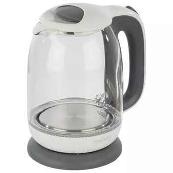 чайник ENERGY E-281 2200Вт 1,7л стекло белый/серый