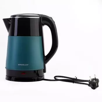 чайник ERGOLUX ELX-KS14-C44 1800Вт 2,3л металл черный/зеленый