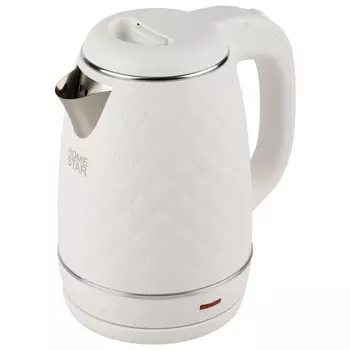 чайник HOMESTAR HS-1007 1500Вт 1,7л металл, пластик белый