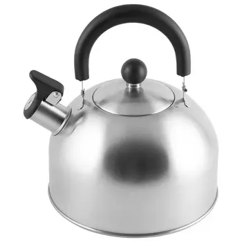 чайник MALLONY 2,5л нерж.сталь со свистком черная ручка