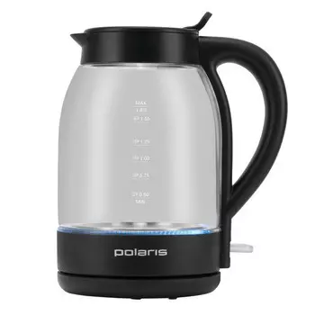 чайник Polaris PWK 1797CGL 2100Вт 1,7 л стекло черный