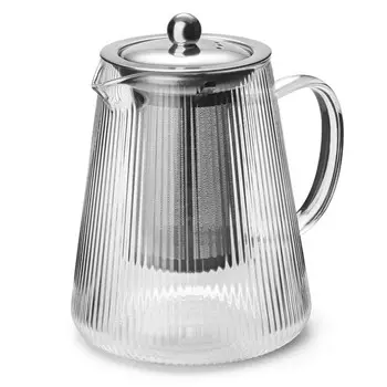чайник заварочный APOLLO Teatro 0,95л стекло, нерж.сталь